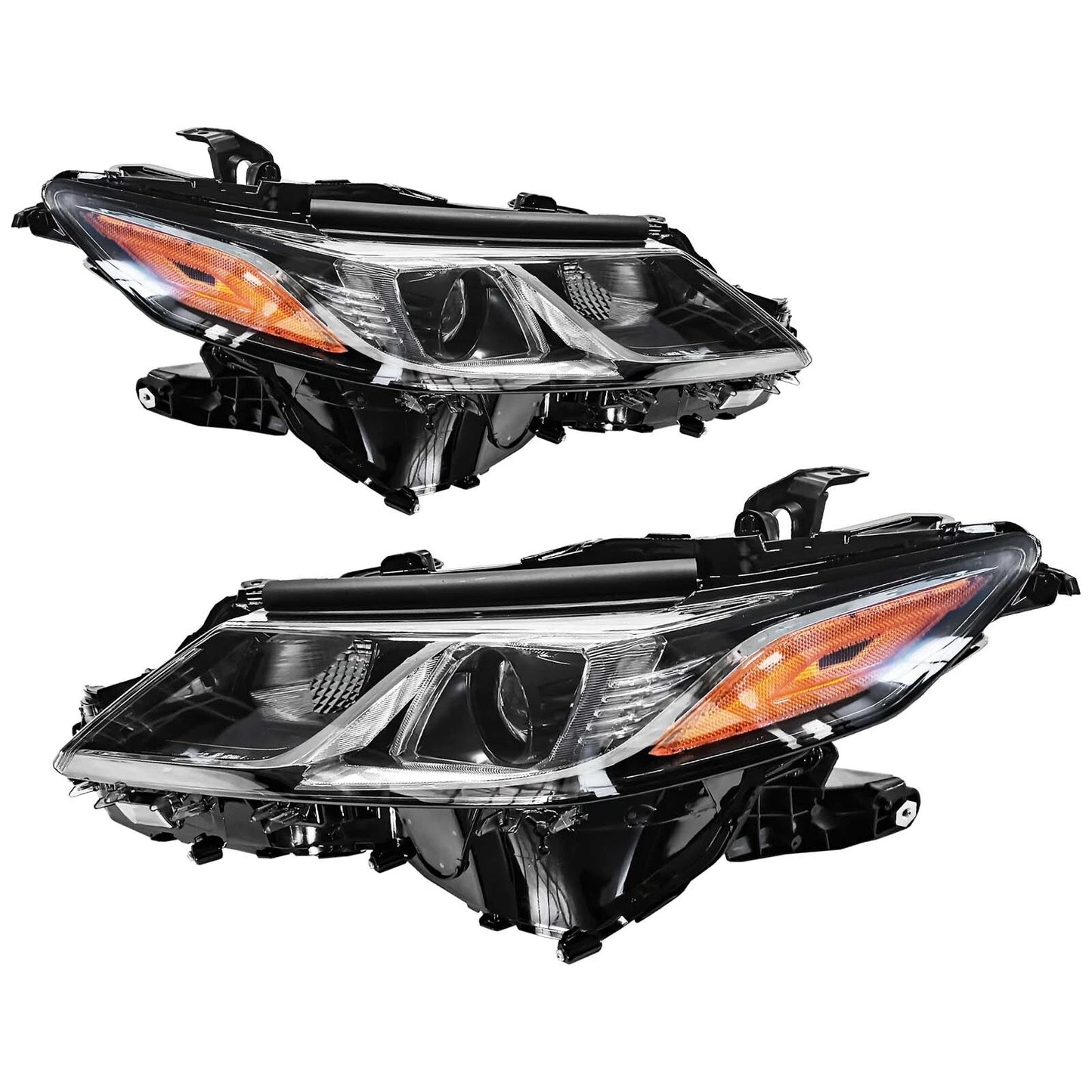 2018-2022 Toyota Camry Halogen Headlights Pair Chrome – DOT Approved