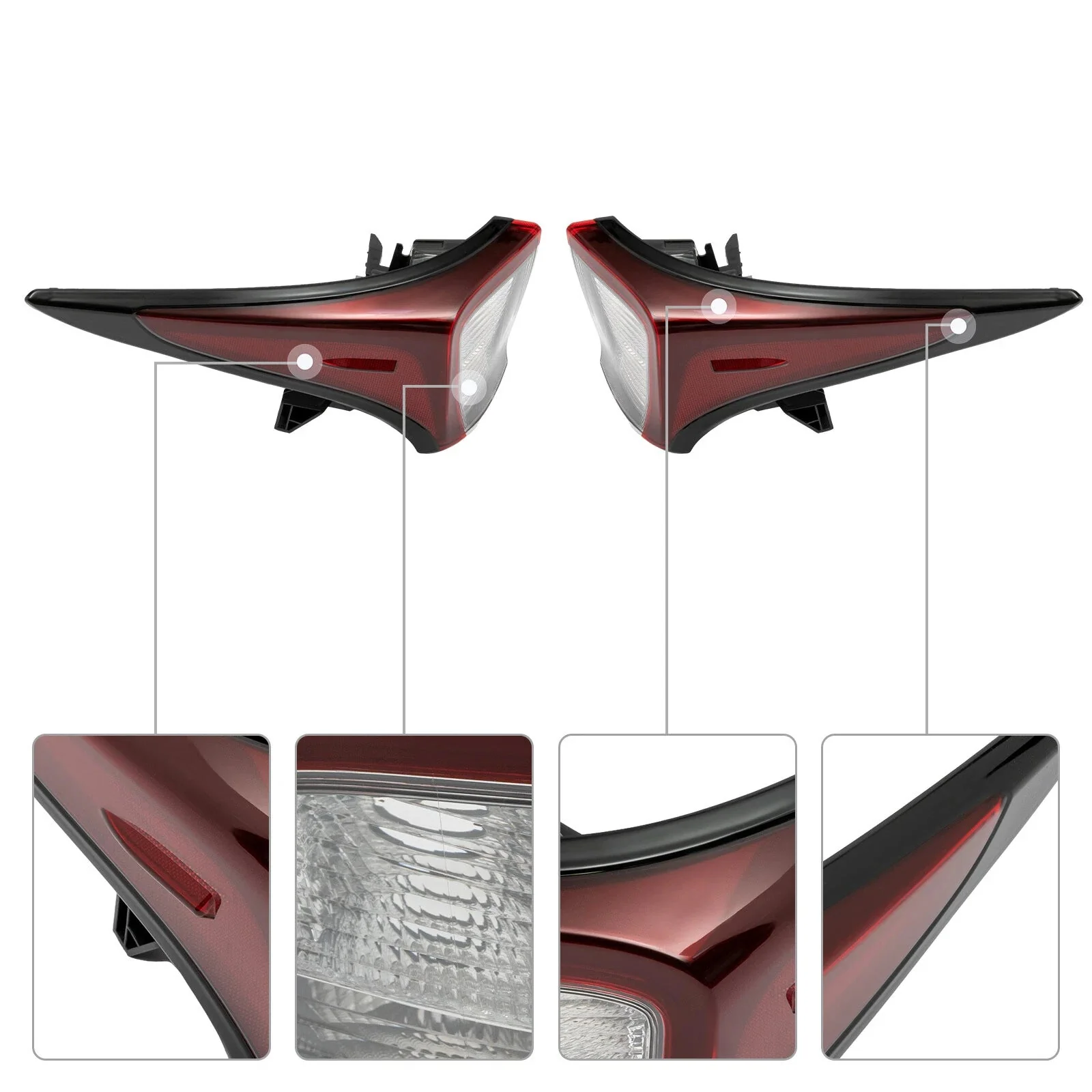 2019–2022 Toyota Prius Outer Tail Lights Pair