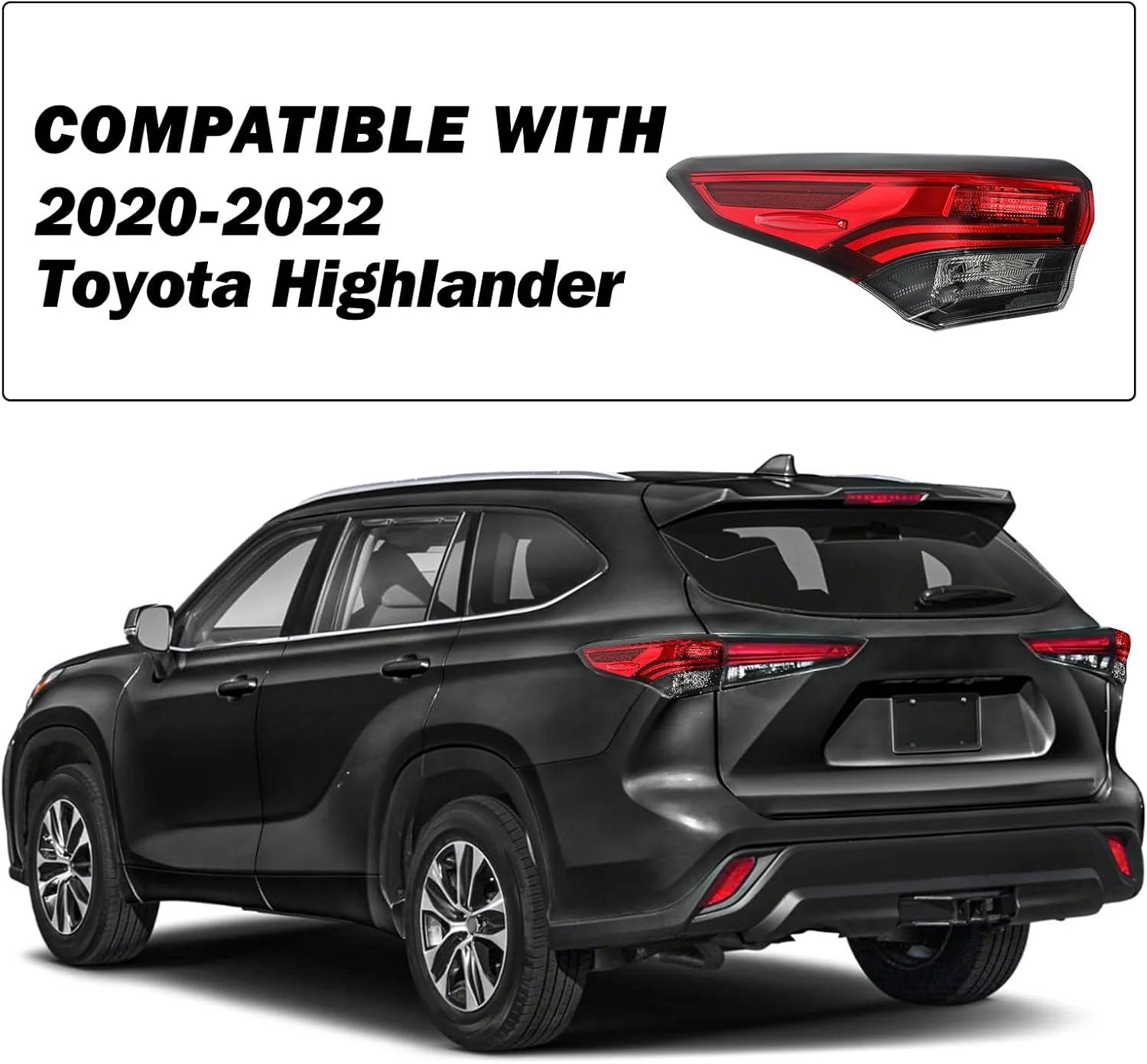 2020–2022 Toyota Highlander Outer Tail Lights Pair