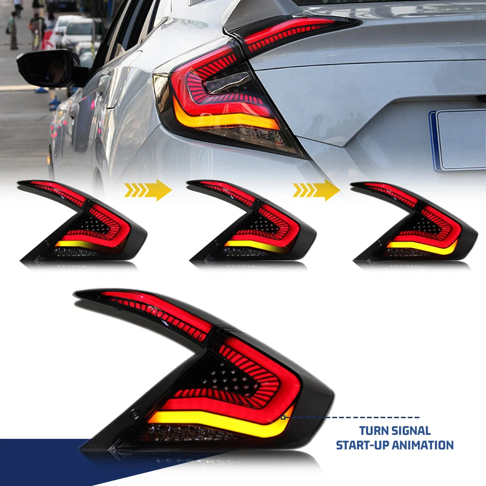 2021–2025 Nissan Rogue LED Animation Tail Lights Pair