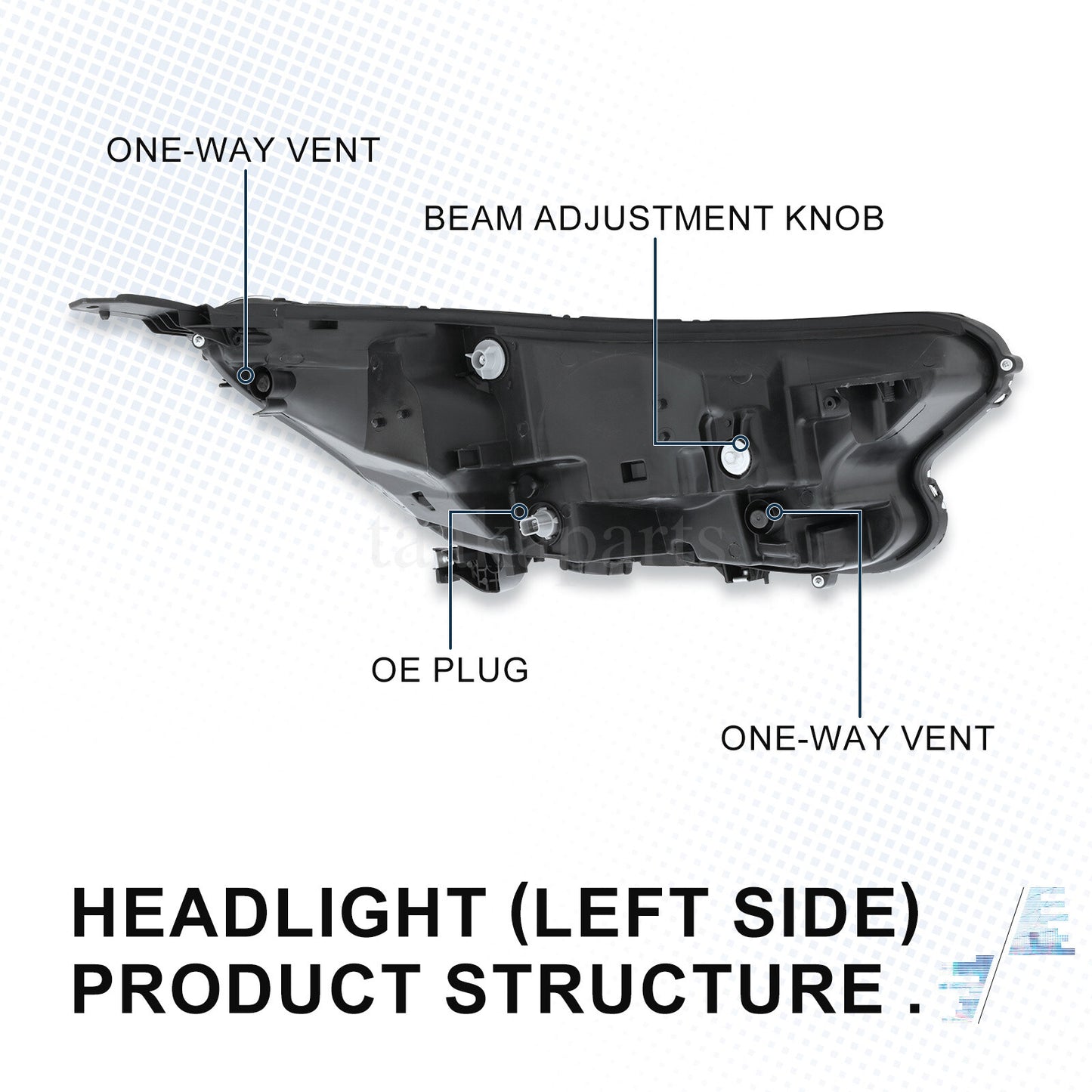 Full LED Headlight Headlamp LH Left Driver for 2017-2021 2022 Honda CRV CR-V