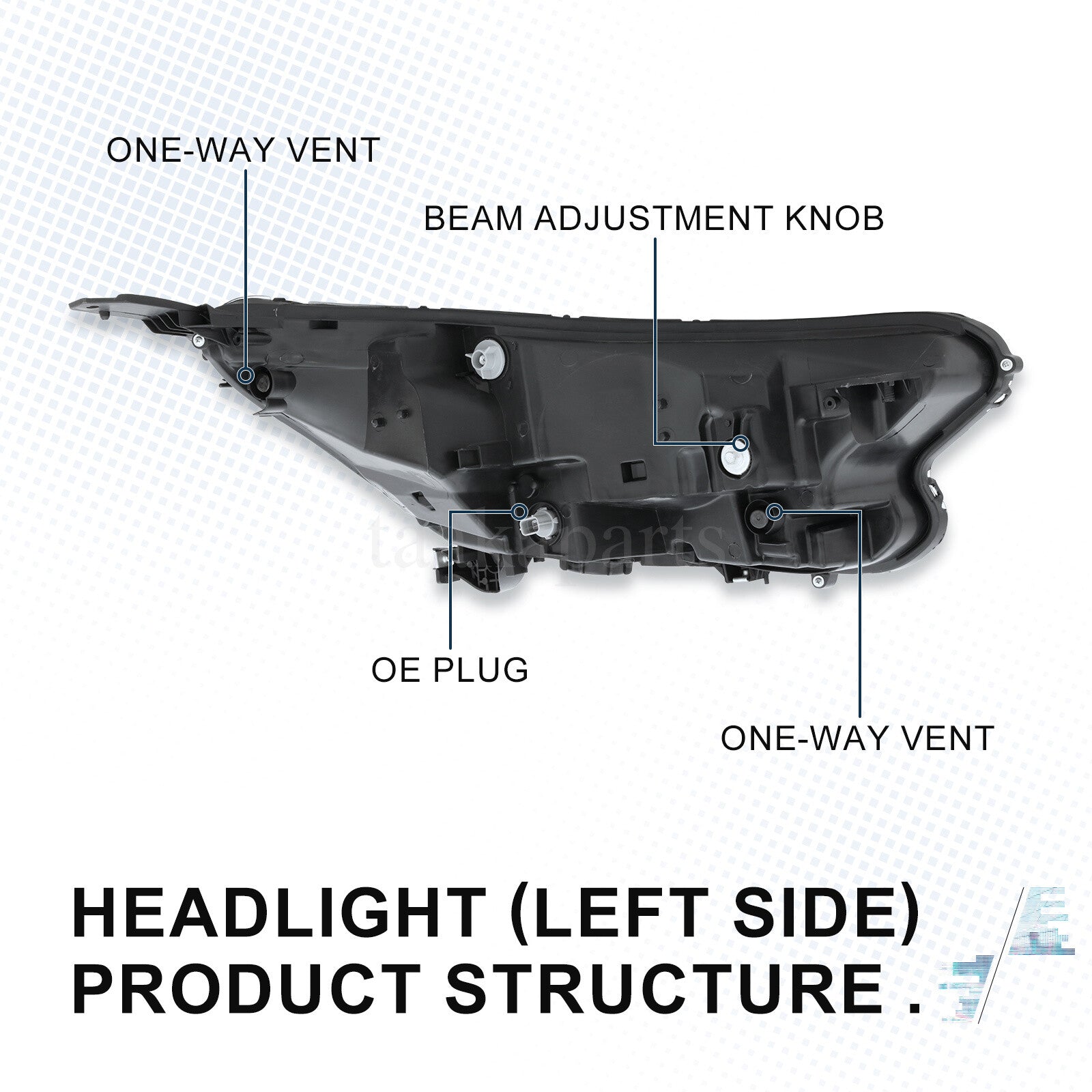 Full LED Headlight Headlamp LH Left Driver for 2017-2021 2022 Honda CRV CR-V