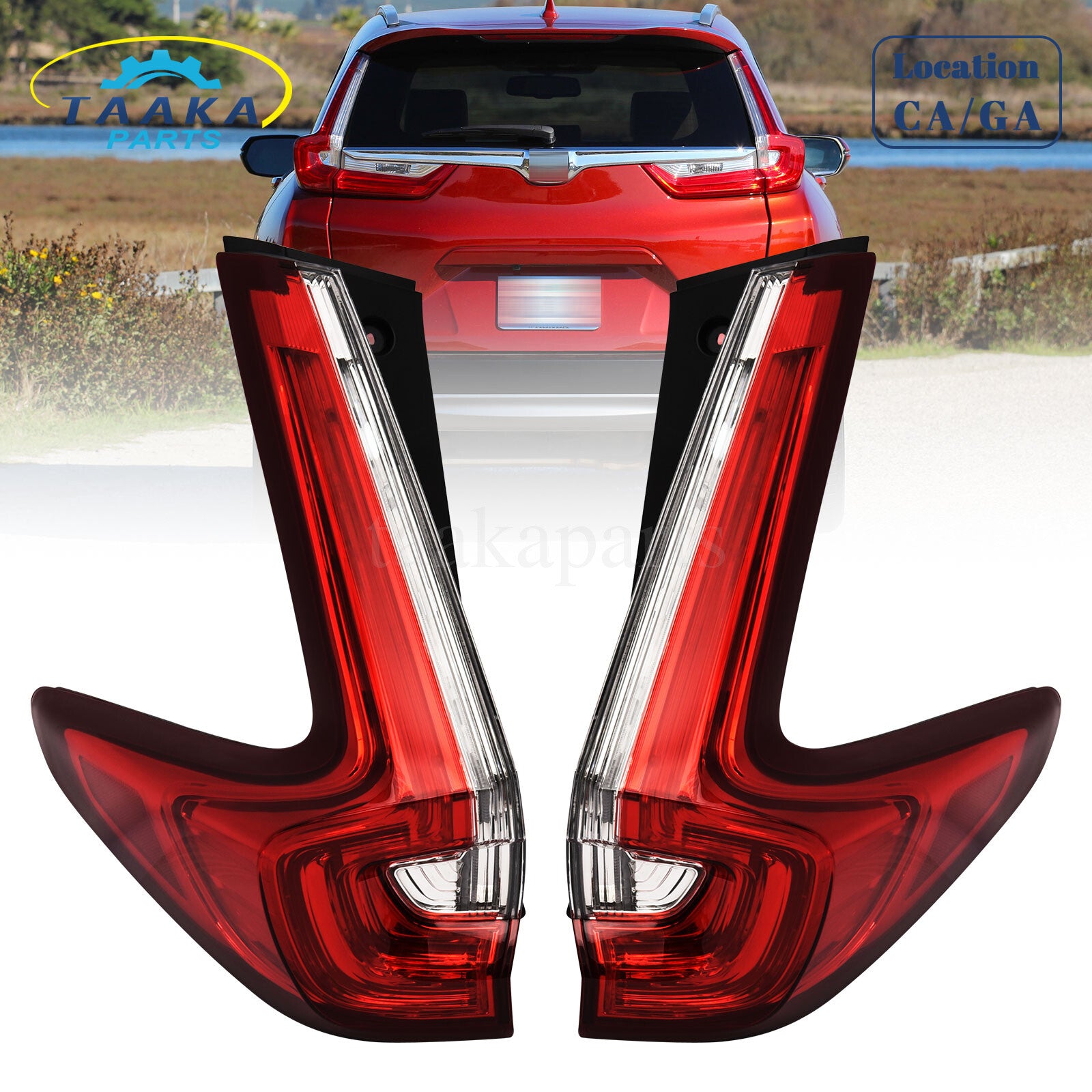 Outer Tail Lights for 2017 2018 2019 Honda CRV LH+RH Pair Rear Lamps Assembly