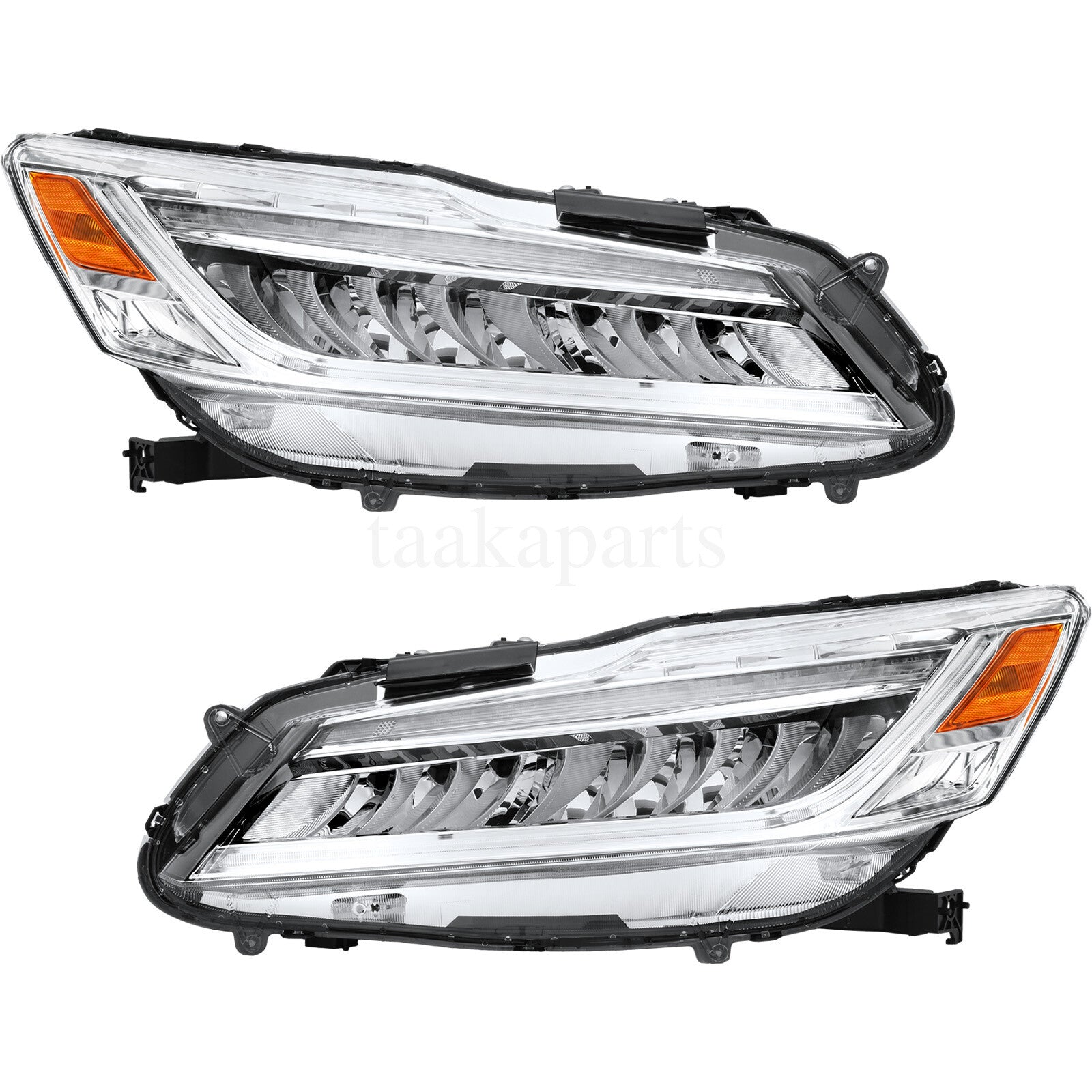 Full LED Headlights Headlamps Pair for Honda Accord Sedan 9Th Gen 2016 2017