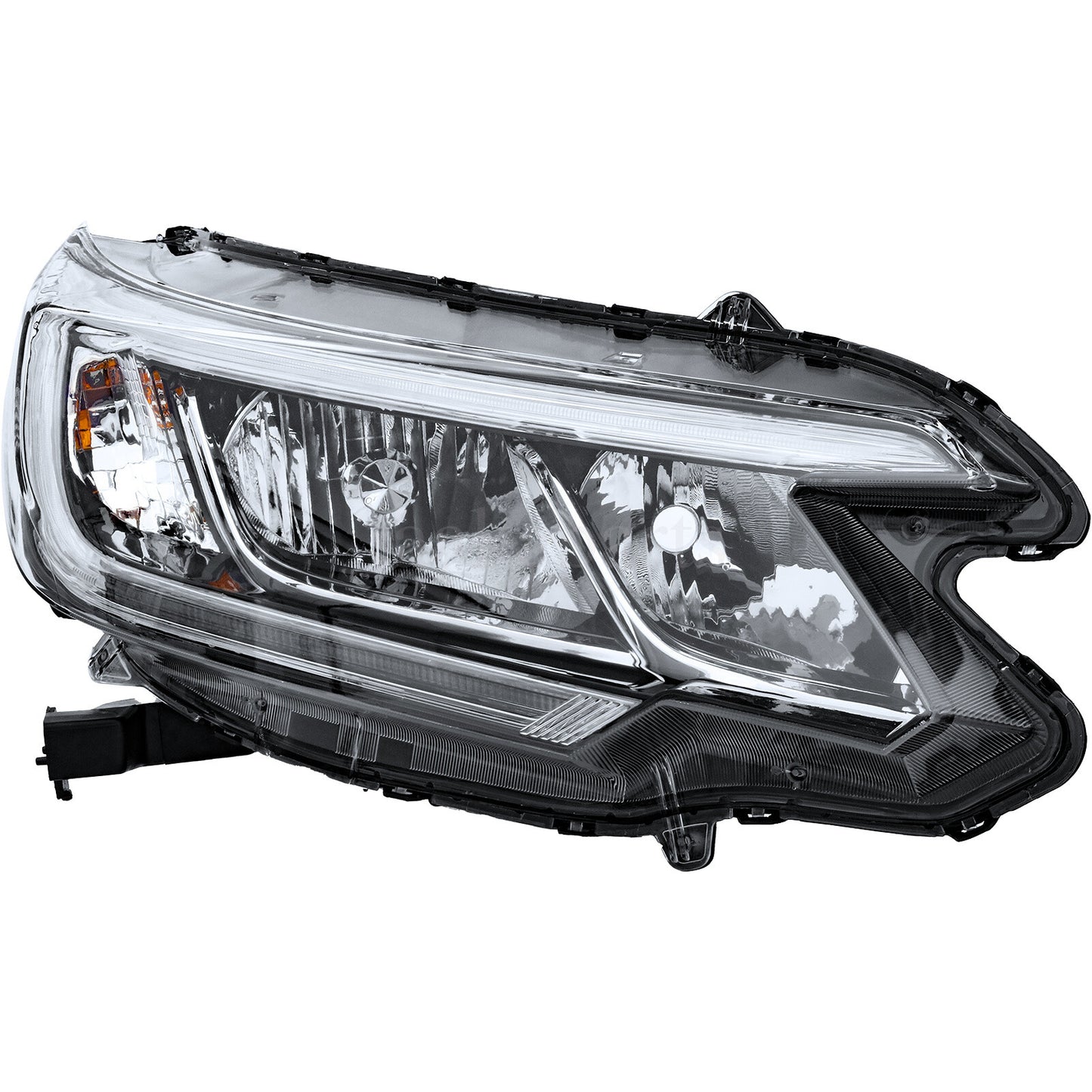 For 2015 2016 Honda CRV CR-V Black Headlights Headlamps Assembly W/ LED DRL