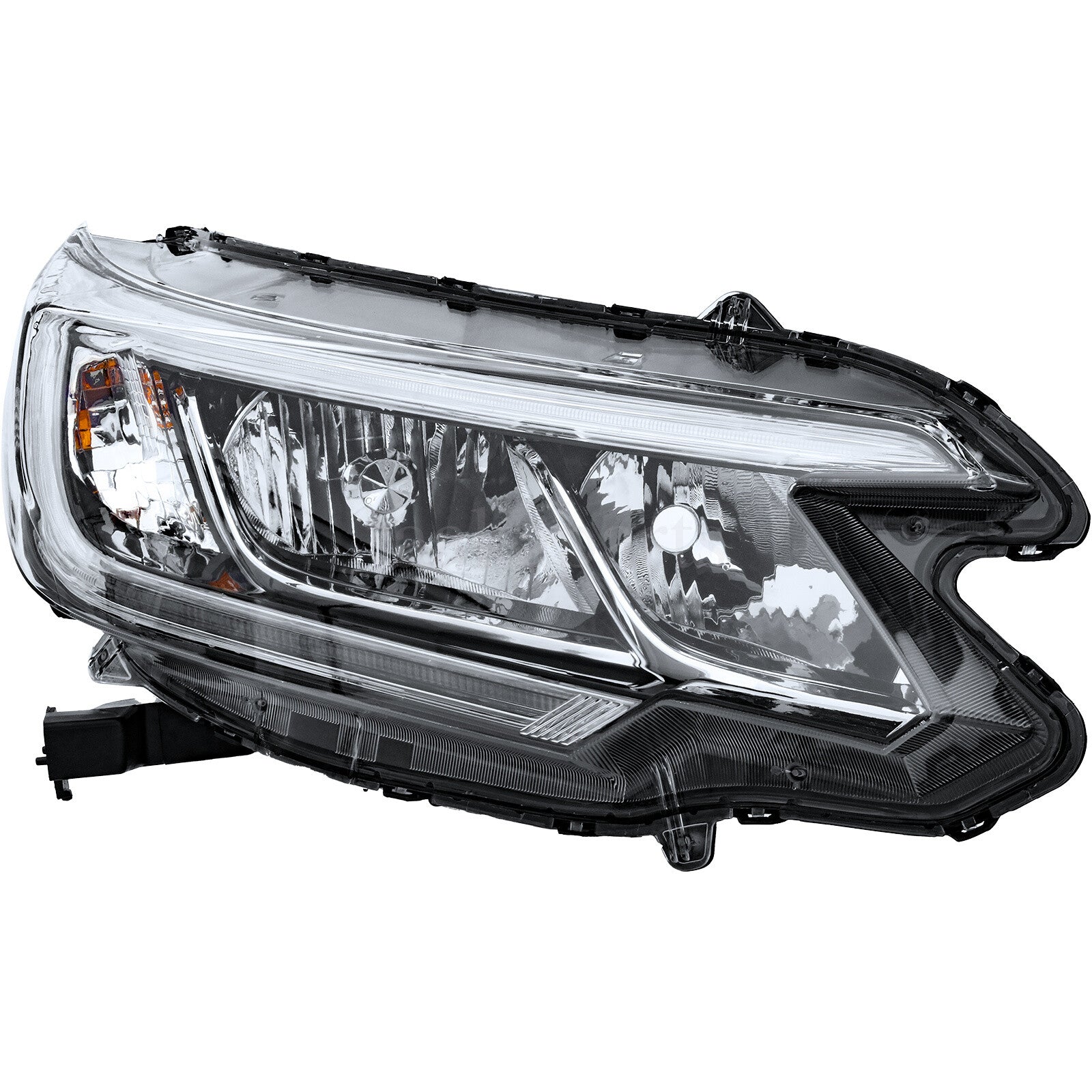 For 2015 2016 Honda CRV CR-V Black Headlights Headlamps Assembly W/ LED DRL
