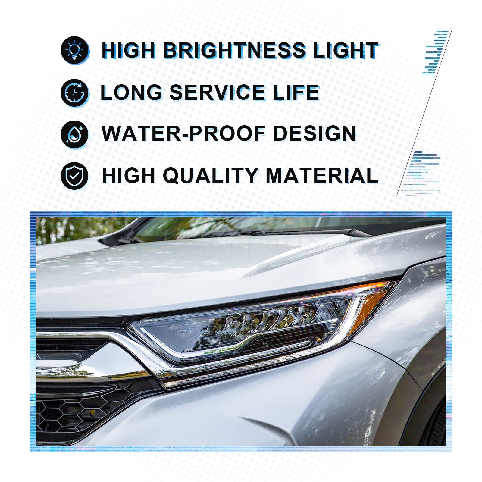 Full LED Headlight Headlamp LH Left Driver for 2017-2021 2022 Honda CRV CR-V