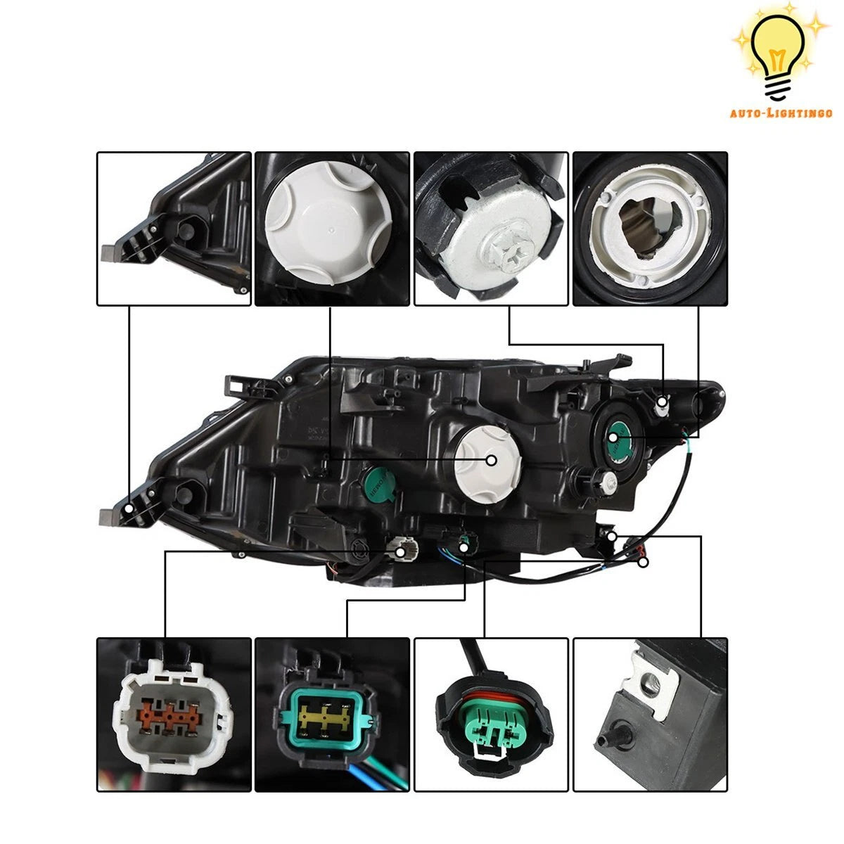 2017-2019 Nissan Rogue Halogen Headlights Pair – DOT Approved