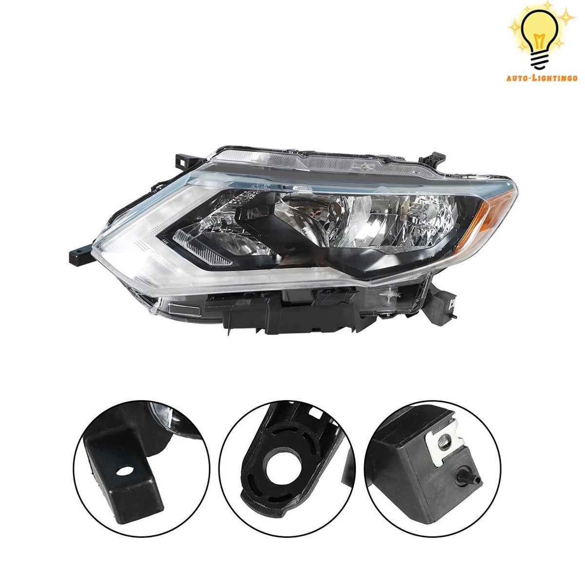 2017-2019 Nissan Rogue Halogen Headlights Pair – DOT Approved